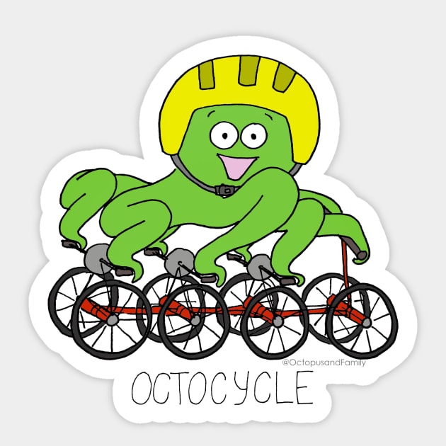 Octocycle Sticker by Annabelle Lee Designs